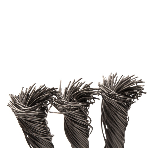 Щетка для УШМ, 200 мм, "Плоская", крученая нержавеющая проволока 0.5 мм, посадка 22.2 мм Denzel купить в Москве с доставкой по всей России | ProtosMarket.ru