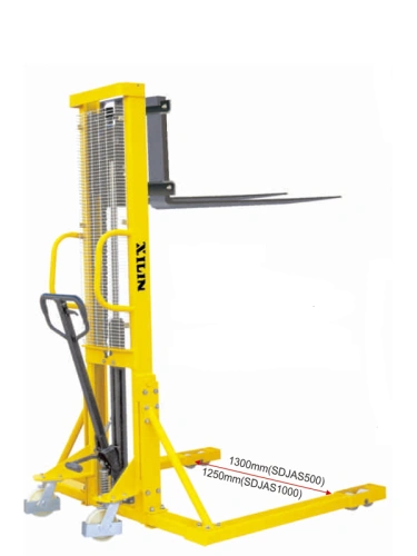 Штабелер гидравлический 1,0 т 1,6 м XILIN SDJAS1016 с раздвижными вилами и расширенными опорами по ценам производителя в Санкт-Петербурге с доставкой по всей России