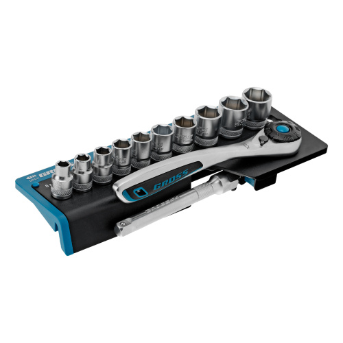 Набор торцевых головок, трещотка 120 зубьев, 3/8", CrV, 12 предметов Gross купить в Москве с доставкой по всей России | ProtosMarket.ru