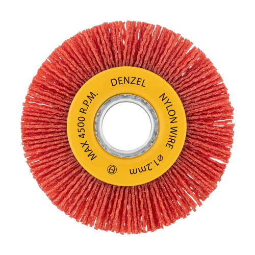 Щетка для УШМ, 100 мм, Плоская, нейлоновая щетина, посадка 22,2 мм Denzel по ценам производителя в Санкт-Петербурге с доставкой по всей России