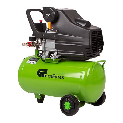 Компрессор воздушный КК-1500/24, 1.5 кВт, 198 л/мин, 24 л, прямой привод, масляный Сибртех по ценам производителя в Санкт-Петербурге с доставкой по всей России