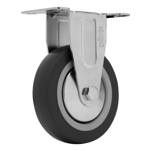 Колесо неповоротное D 100 мм, крепление  платформенное Сибртех купить в Москве с доставкой по всей России | ProtosMarket.ru