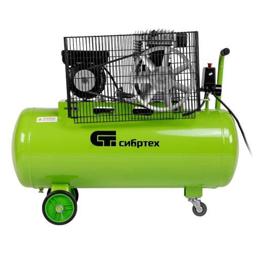 Компрессор воздушный КР-2200/100, 2.2 кВт, 350 л/мин, 100 л, ременной привод, масляный Сибртех по ценам производителя в Санкт-Петербурге с доставкой по всей России