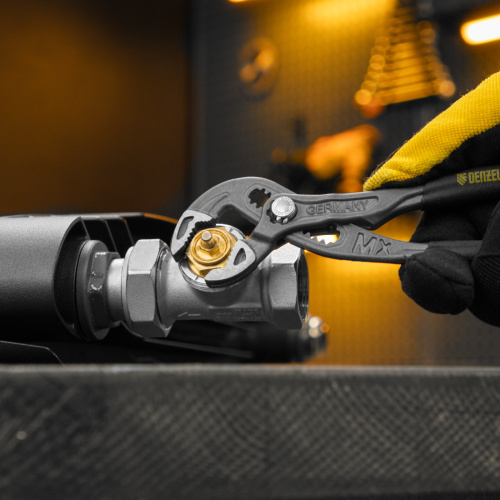 Клещи переставные, кнопочный механизм, обливные рукоятки, 180 мм Denzel купить в Москве с доставкой по всей России | ProtosMarket.ru