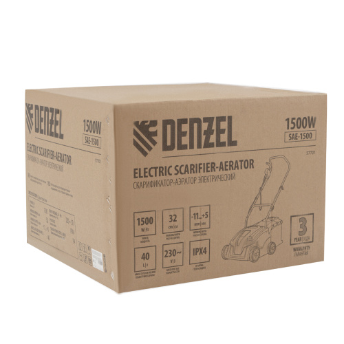 Скарификатор-аэратор  электрический SAE-1500, 1500 Вт, -11/+5 мм, 32 cм Denzel купить в Москве с доставкой по всей России | ProtosMarket.ru