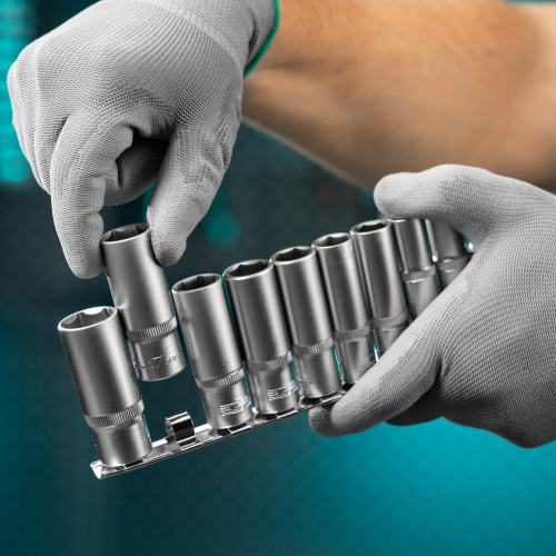 Набор удлиненных торцевых головок 3/8, шестигранные, CrV, 10 шт, 8-19 мм Stels купить в Москве с доставкой по всей России | ProtosMarket.ru