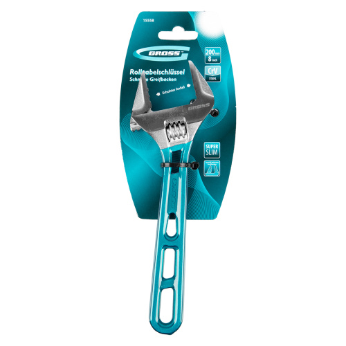 Ключ разводной 200 мм, CrV, облегченный Gross купить в Москве с доставкой по всей России | ProtosMarket.ru