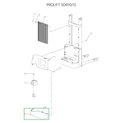 Кожух моторного отсека нижний для штабелеров SDR1-1,2 т, SDR1635 купить в Москве с доставкой по всей России | ProtosMarket.ru