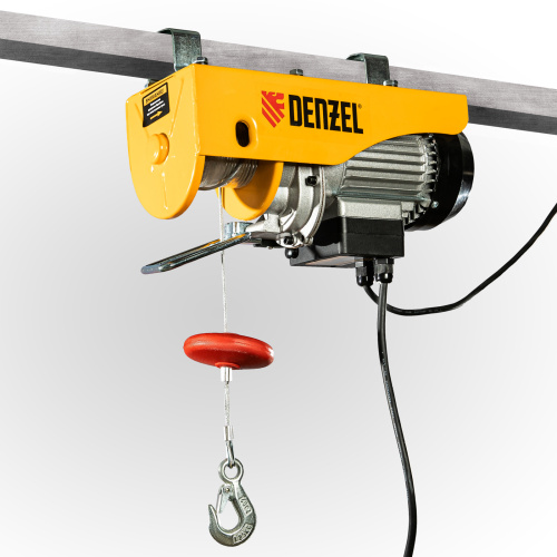 Тельфер электрический TF-250, 0.25 т, 540 Вт, высота 12 м, 10 м/мин Denzel по ценам производителя в Санкт-Петербурге с доставкой по всей России