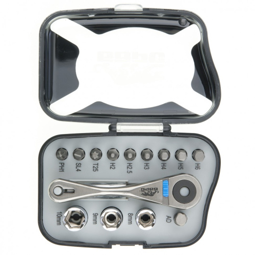 Реверсивная трещотка с набором бит и торцевыми головками, 14 шт Барс по ценам производителя в Санкт-Петербурге с доставкой по всей России