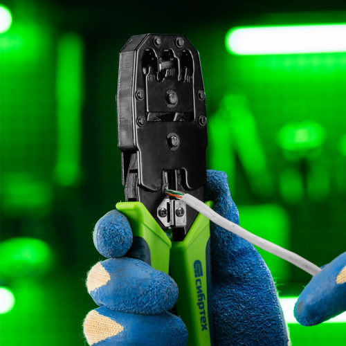 Клещи для обжима телефонных и компьютерных клемм 4P, 6P, 8P, функция обрезания проводов Сибртех купить в Москве с доставкой по всей России | ProtosMarket.ru
