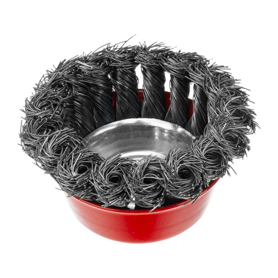 Щетка для УШМ, 75 мм, М14, "чашка", крученая проволока 0.35 мм Matrix по ценам производителя в Санкт-Петербурге с доставкой по всей России