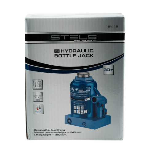 Домкрат гидравлический бутылочный, 30 т, H подъема 240-370 мм Stels по ценам производителя в Санкт-Петербурге с доставкой по всей России