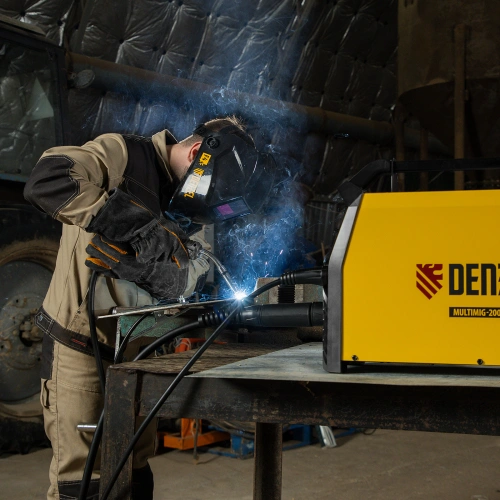 Аппарат инвертор. полуавтомат. сварки MultiMIG-200DP Synergy Double Pulse, 200 А, ПВ 80% Denzel по ценам производителя в Санкт-Петербурге с доставкой по всей России