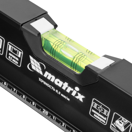 Уровень алюминиевый, усиленный, фрезерованный, 3 глазка, 400 мм Matrix купить в Москве с доставкой по всей России | ProtosMarket.ru