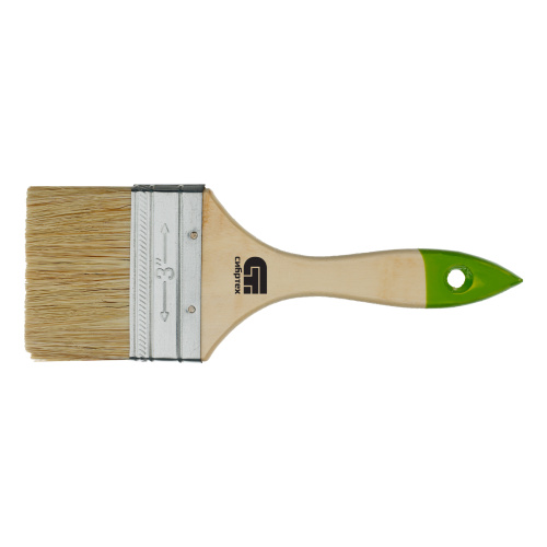 Кисть плоская 75 мм, натуральная щетина, деревянная ручка Сибртех купить в Москве с доставкой по всей России | ProtosMarket.ru
