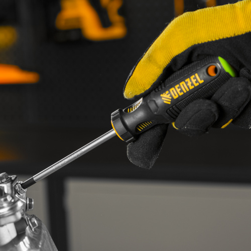 Отвертка PZ2x100 мм, CrV, трехкомпонентная рукоятка Denzel по ценам производителя в Санкт-Петербурге с доставкой по всей России