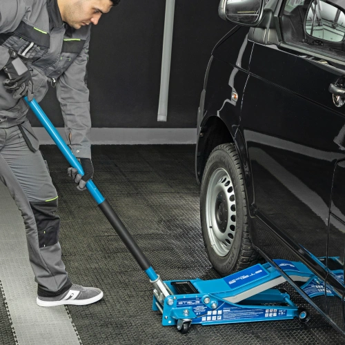 Домкрат гидравлический подкатной, быстрый подъем, 3т Low Profile Quick, 75-515 мм, профессиональный Stels по ценам производителя в Санкт-Петербурге с доставкой по всей России