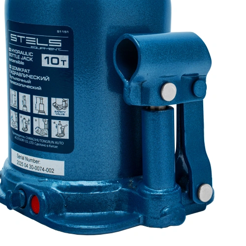 Домкрат гидравлический бутылочный телескопический, 10 т, подъем 180-430 мм Stels по ценам производителя в Санкт-Петербурге с доставкой по всей России