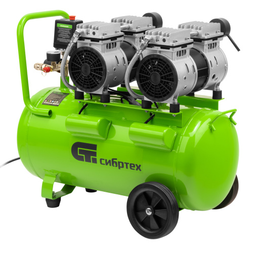 Компрессор безмаслянный малошумный МБ 2000/50, 2000 Вт, 50л, 300 л/мин Сибртех по ценам производителя в Санкт-Петербурге с доставкой по всей России