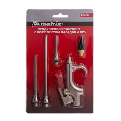 Набор продувочный пистолет, пневмат. в комплекте с насадками, 4 шт Matrix купить в Москве с доставкой по всей России | ProtosMarket.ru