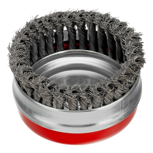 Щетка для УШМ Heavy Duty, 125 мм, М14, "чашка", крученая проволока 0.5 мм Matrix по ценам производителя в Санкт-Петербурге с доставкой по всей России