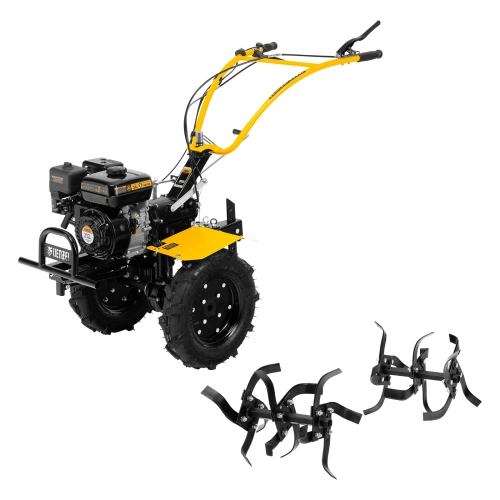 Мотоблок DPT-270X, 7 л.с, дисковое сцепление, ширина 90 см, глубина 35 см, фрез 3 х 4, ВОМ, передачи 2В/1Н Denzel по ценам производителя в Санкт-Петербурге с доставкой по всей России