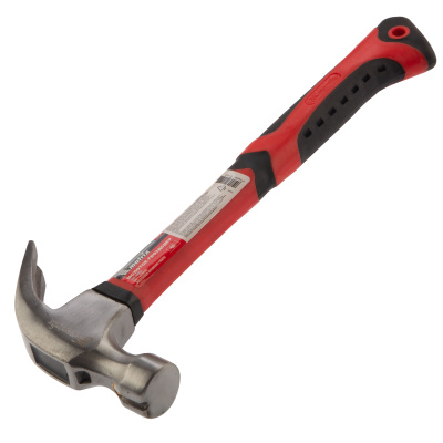 Молоток-гвоздодер, 450 г, боек c магнитом, фибергласовая обрезиненная рукоятка Matrix купить в Москве с доставкой по всей России | ProtosMarket.ru