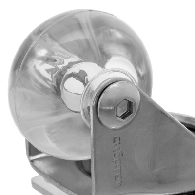 Колесо ПУ прозрачное поворотное d-35 мм, крепление платформенное Сибртех по ценам производителя в Санкт-Петербурге с доставкой по всей России