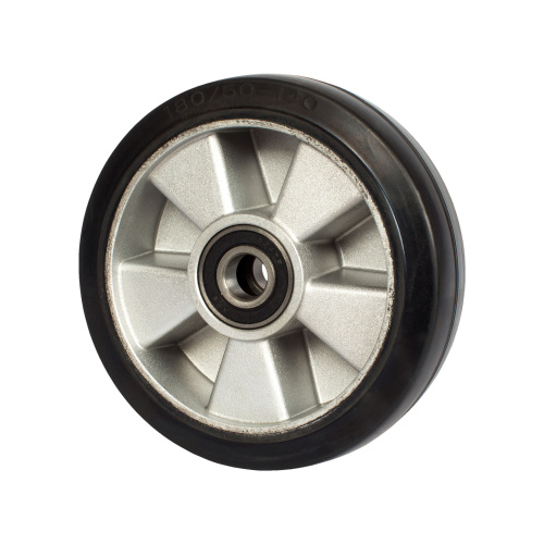 Колесо гидравлической тележки с подшипниками, резина, 180 х 50мм по ценам производителя в Санкт-Петербурге с доставкой по всей России