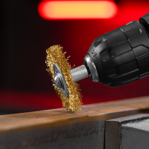 Набор щеток для дрели, 3 шт, 3 плоские, 50-63-75 мм, со шпильками, металлические Matrix по ценам производителя в Санкт-Петербурге с доставкой по всей России