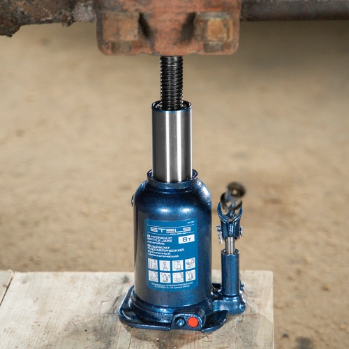 Домкрат гидравлический бутылочный телескопический, 8 т, подъем 180-410 мм Stels по ценам производителя в Санкт-Петербурге с доставкой по всей России