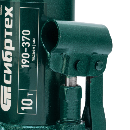 Домкрат гидравлический бутылочный, 10 т, 190-370 мм Сибртех по ценам производителя в Санкт-Петербурге с доставкой по всей России