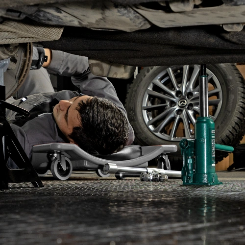 Домкрат гидравлический бутылочный, 3 т, 180-320 мм, в пласт. кейсе Сибртех по ценам производителя в Санкт-Петербурге с доставкой по всей России