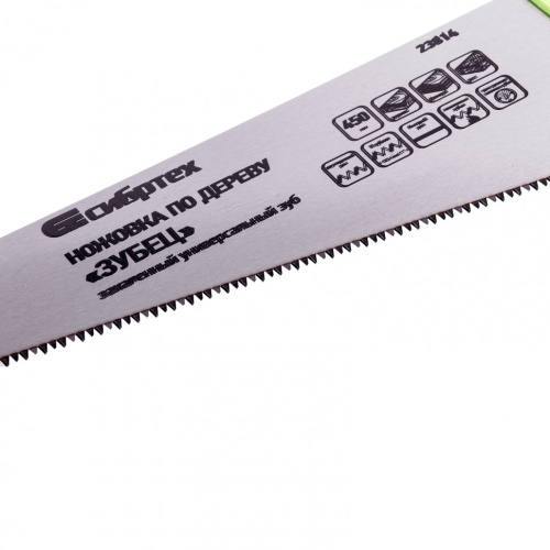 Ножовка по дереву "Зубец", 450 мм, 7-8 TPI, каленый зуб 3D, двухкомпонентная рукоятка Сибртех купить в Москве с доставкой по всей России | ProtosMarket.ru