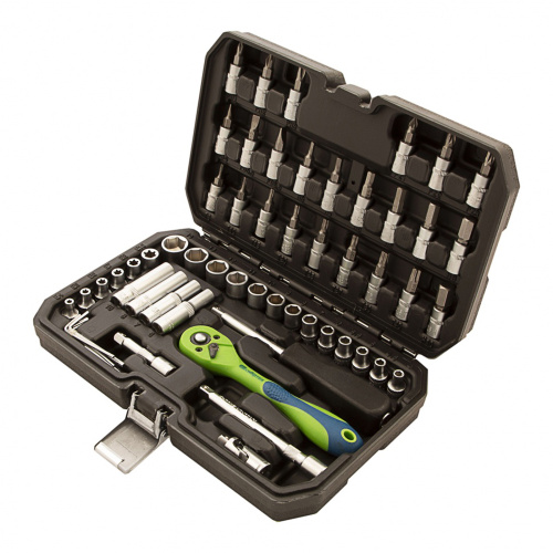 Набор инструментов 56 предметов, CrV, 1/4" Сибртех купить в Москве с доставкой по всей России | ProtosMarket.ru