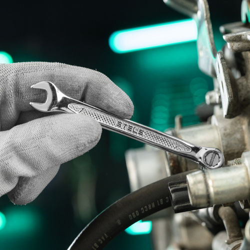 Ключ комбинированный, 7 мм, CrV, антислип Stels по ценам производителя в Санкт-Петербурге с доставкой по всей России