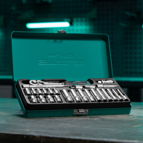 Набор торцевых головок с трещоткой, 1/4", 26 предметов Stels купить в Москве с доставкой по всей России | ProtosMarket.ru