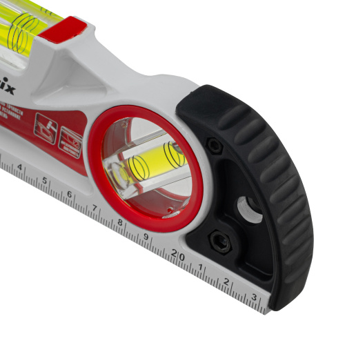 Уровень алюминиевый литой, фрезерованный, 3 глазка, две ударные площадки, 235 мм Matrix по ценам производителя в Санкт-Петербурге с доставкой по всей России