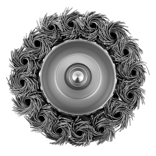 Щетка для дрели, 75 мм, "чашка" со шпилькой, крученая металлическая проволока Matrix по ценам производителя в Санкт-Петербурге с доставкой по всей России