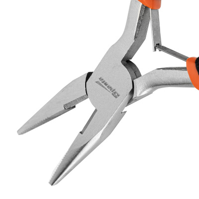 Длинногубцы прямые Mini, 130 мм, никелированные, авторазжим Sparta по ценам производителя в Санкт-Петербурге с доставкой по всей России