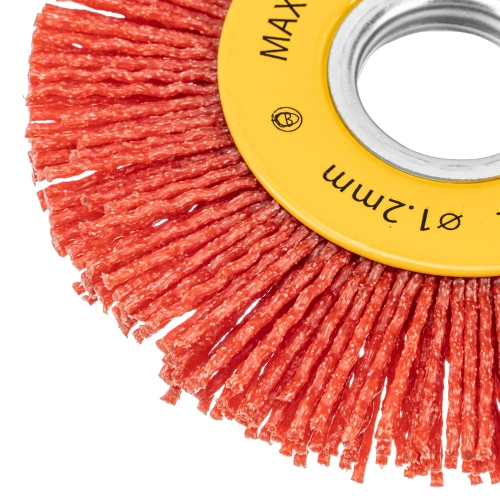 Щетка для УШМ, 100 мм, Плоская, нейлоновая щетина, посадка 22,2 мм Denzel по ценам производителя в Санкт-Петербурге с доставкой по всей России