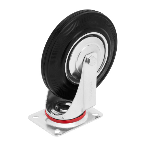 Колесо поворотное D 200 мм, крепление  платформенное Сибртех купить в Москве с доставкой по всей России | ProtosMarket.ru