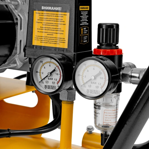 Компрессор безмасляный, малошумный DLS 1800/100,1800 Вт, 3x600, 100 л, 345 л/мин Denzel по ценам производителя в Санкт-Петербурге с доставкой по всей России