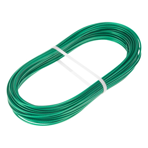 Трос металлополимерный зеленый ПР-2.0, толщина 2.0 мм, моток 20 метров Сибртех по ценам производителя в Санкт-Петербурге с доставкой по всей России