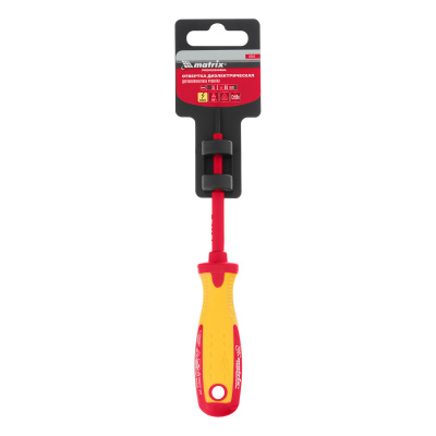 Отвертка Insulated, SL3 x 80 мм, CrMo, до 1000 В, двухкомпонентная рукоятка Matrix Professional по ценам производителя в Санкт-Петербурге с доставкой по всей России
