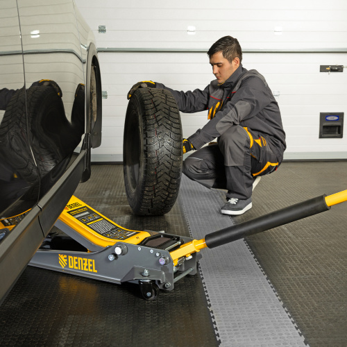 Домкрат гидравлический подкатной, 3 т, 85-610 мм, быстрый подъем, низ. подхват, проф, SUV Denzel по ценам производителя в Санкт-Петербурге с доставкой по всей России