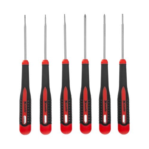 Набор отверток для точных работ Fusion, двухкомпонентная рукоятка, 6 шт, в пластиковом пенале Matrix купить в Москве с доставкой по всей России | ProtosMarket.ru