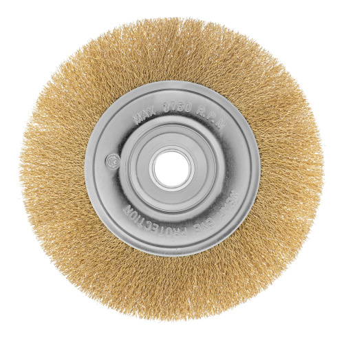 Щетка для УШМ, 200 мм, посадка 22.2 мм, плоская, латунированная витая проволока Matrix по ценам производителя в Санкт-Петербурге с доставкой по всей России