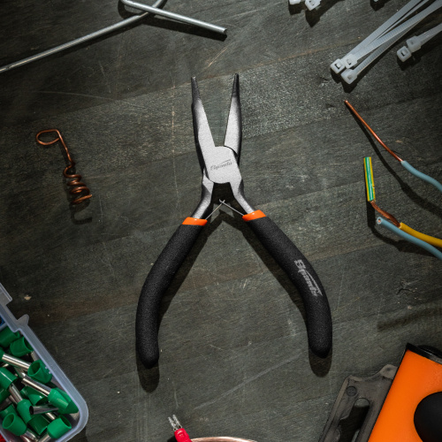 Длинногубцы изогнутые Mini, 130 мм, никелированные, авторазжим Sparta купить в Москве с доставкой по всей России | ProtosMarket.ru